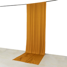 Gold 4-Way Stretch Spandex Drapery Panel with Rod Pockets, Photography Backdrop Curtain