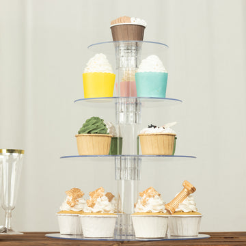 <strong>4-Tier Acrylic Cupcake Tower Stand</strong>