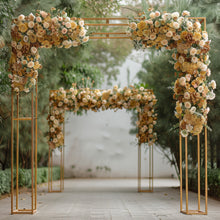 Heavy Duty Gold Metal Rectangular Wedding Arch in Arc de Triomphe Style