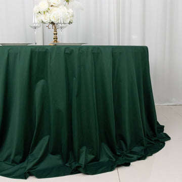 Create Unforgettable Table Settings with the Hunter Emerald Green Premium Scuba Round Tablecloth