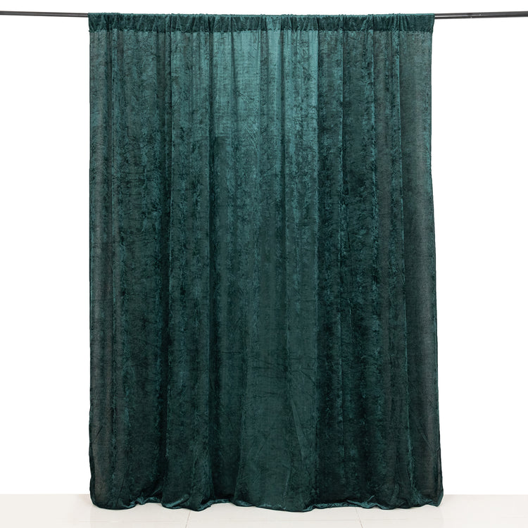 Premium Hunter Emerald Green Velvet 8 Feet Backdrop Stand Curtain Panel