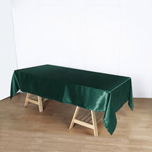 60 Inch x 102 Inch Hunter Emerald Green Satin Rectangular Tablecloth