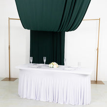 Hunter Emerald Green 4-Way Stretch Spandex Drapery Panel with Rod Pockets Wrinkle Resistant Backdrop