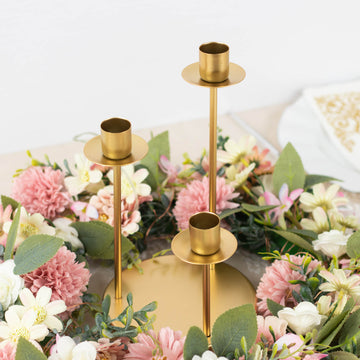 Regal Gold Wedding Tabletop Candlestick Holder