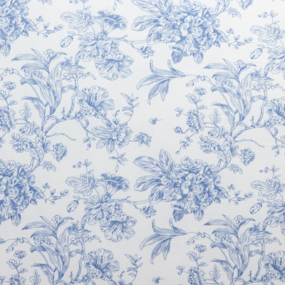 Blue floral pattern on white background for home decor inspiration. #whtbkgd