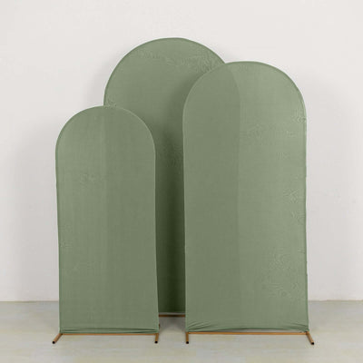 Green fabric privacy screens in three sizes against a neutral background.