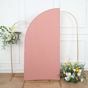 Transform Your Wedding Decor with the Matte Dusty Rose Wedding Arch Cover