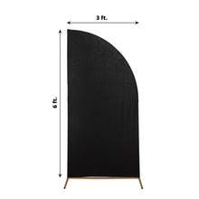 Spandex Matte Black Rectangular Arch Covers and Fitted Backdrop Covers
