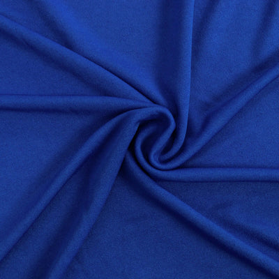 Blue fabric with a smooth texture and elegant drape.