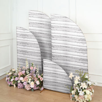 Create Unforgettable Memories with Whitewash Rustic Wood Backdrop Stand Covers