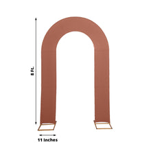 Terracotta (Rust) Spandex Fitted Open Arch Backdrop Cover