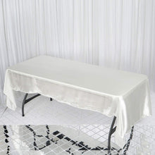 Rectangular Ivory Satin Tablecloth 50 Inch x 120 Inch  