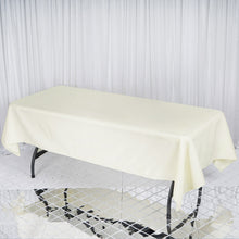 Seamless Rectangular Tablecloth 60 Inch x 102 Inch In Ivory 190 GSM Premium Polyester