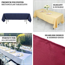 Ivory Seamless Premium 190 GSM Polyester Tablecloth 60 Inch x 102 Inch Rectangular