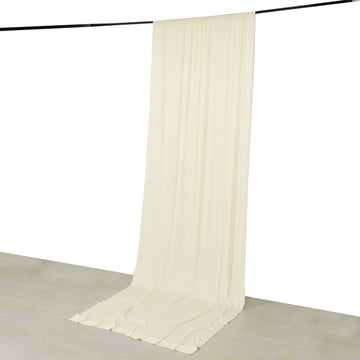 <strong>Wrinkle Free Stretchable Ivory Backdrop Curtain</strong>