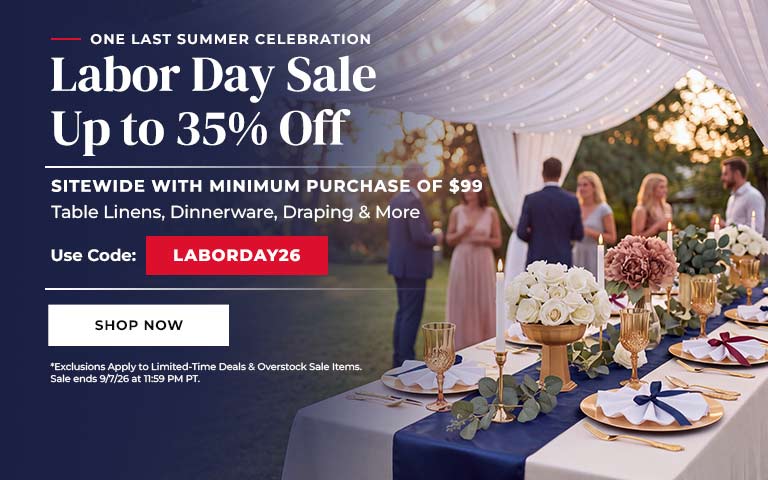 Celebrate the end of summer with our Labor Day Sale—enjoy up to 35% off sitewide on table linens,...