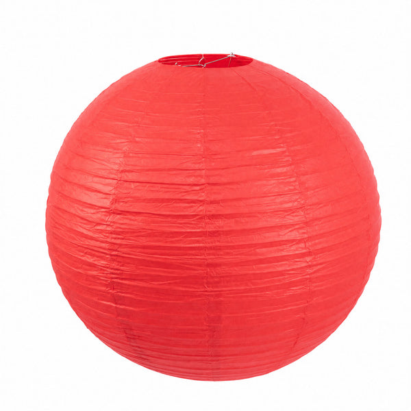 Red round paper lantern hanging on a white background#whtbkgd