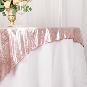 Make Every Occasion Sparkle with the Rose Gold Glitter Sequin Dots Table Overlay