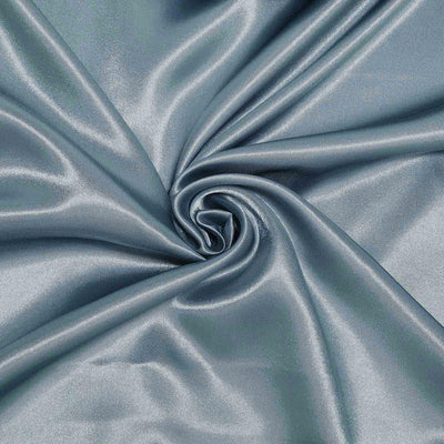 Silky blue fabric with a smooth texture in a spiral pattern.