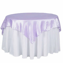 72 Inch x 72 Inch Square Lavender Seamless Satin Tablecloth Overlay#whtbkgd