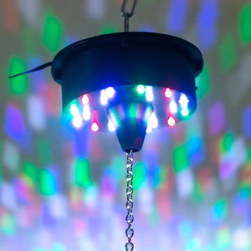 18 LED Light Rotating Heavy Duty Motor For Hanging Mirror Disco Ball, 5 RPM Battery Operated Motor With 8" Hanging Chain