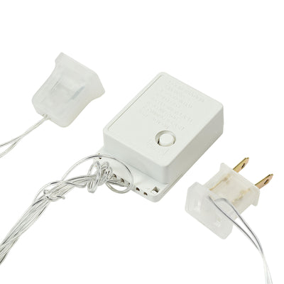 White electrical cord switch with plug connectors