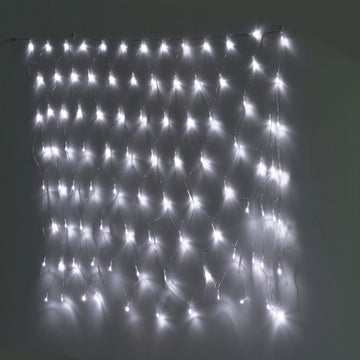Illuminate Your Space with 96 White LED Net Lights