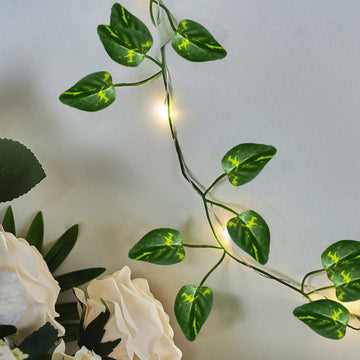 Battery Operated Artificial Arrowroot String Lights - Bring Nature Indoors