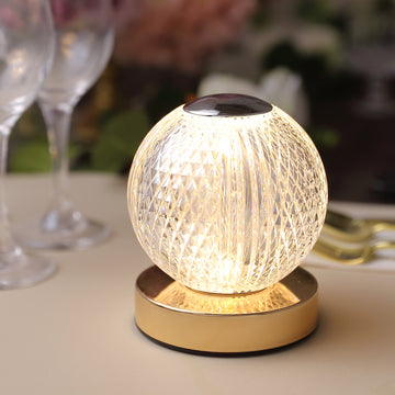 Transformative USB Rechargeable Diamond Cut Crystal Ball Lamp
