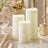 Elegant LED flameless candles on a luxury wedding table setting