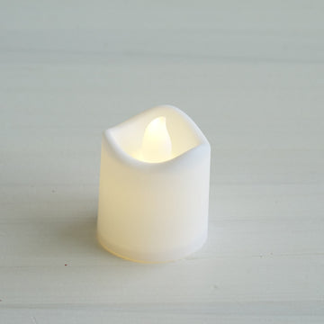Classic White Flameless LED Votive Candles - Set the Perfect Mood for Any Occasion