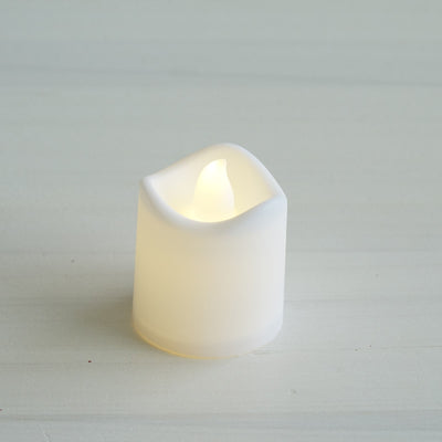 White LED candle with a flickering flame effect