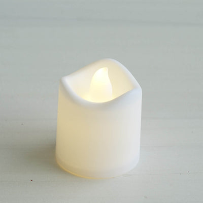 LED flameless candle with a soft glow, ideal for home decor
