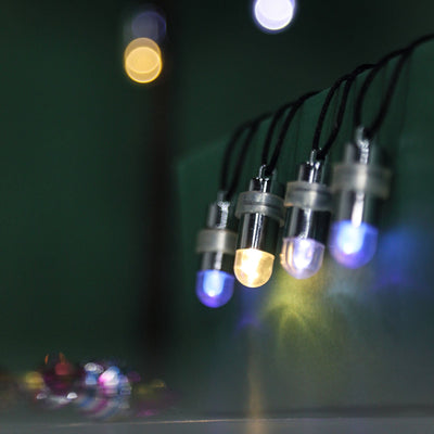 12-Pack LED Balloon Lights Purple - Bullet Shape Waterproof Filler Lights with String