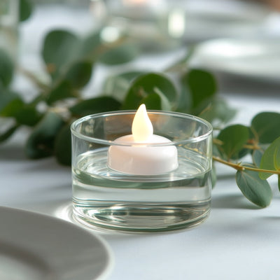 12-Pack LED Tealight Candles Flameless Warm White - Floating Waterproof Lights for Décor