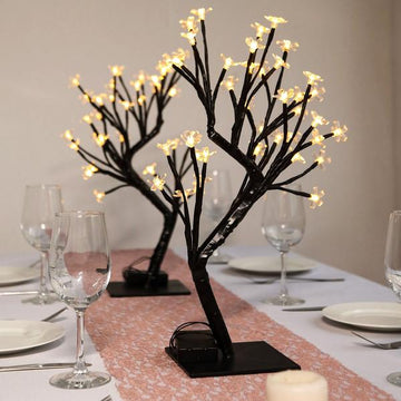 Enhance Your Event Decor with Black Cherry Blossom Tree Centerpieces