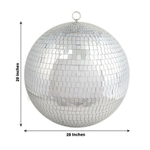 Silver foam and mirror glass mirrored disco ball ceiling hanging decor
