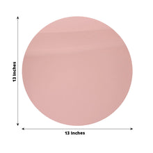 Acrylic Charger Plates - Pink Hard Plastic Round Charger Plates with Mirrored Finish - 13 inches and 13 inches