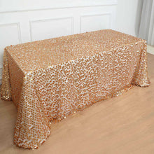 90X156 Inch Size Sequin Mesh Tablecloth Matte Champagne