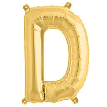 16 Inch Matte Gold Foil Mylar Helium Balloons Letter