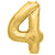 16" Matte Gold Mylar Foil Number Helium Balloons