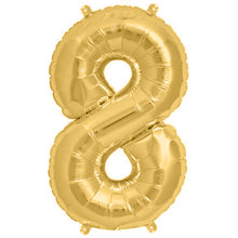 16" Matte Gold Mylar Foil Number Helium Balloons