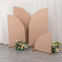 Set of 4 | Matte Nude Fitted Spandex Half Moon Wedding Arch Covers