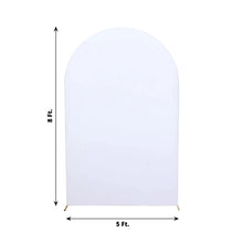 Matte White Spandex Fitted Chiara Backdrop Stand Cover For Round Top Wedding Arch