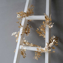 Metallic Gold Magnolia Leaf Table Garland, DIY Craft Hanging Vine Wreath - 6ft