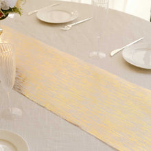 Metallic Gold Brushed Non-Woven Faux Suede Table Runner - 11x108inch