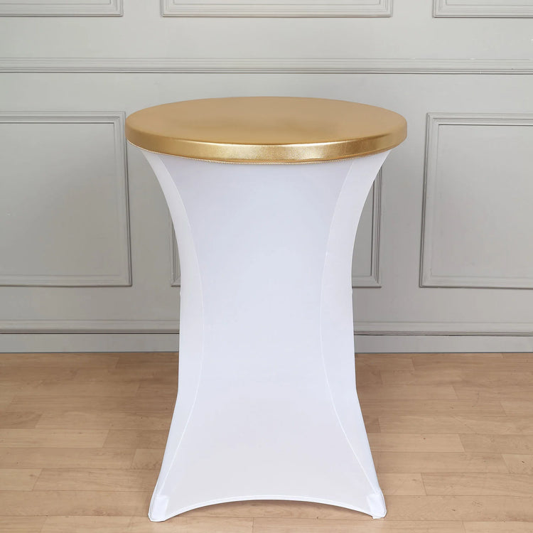 Metallic Gold Tablecloth in Spandex