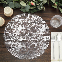 10 Pack | 13inch Metallic Silver Foil Mesh Table Placemats