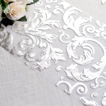 Create Unforgettable Moments with the Metallic Silver Sheer Organza Table Runner