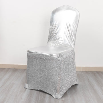 Unleash the Beauty of Silver with the Metallic Silver Banquet Chair Cover